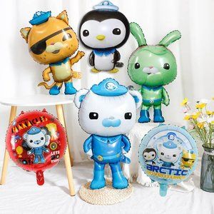 6 pcs Octanauts birthday balloons, The Octonauts Theme Party Balloons, Octonauts